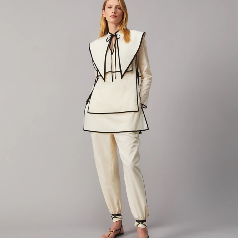 TORY BURCH NEW IVORY ONLY PANTS SIZE 12. NWT PANTS ONLY. TUNIC WAS SOLD. ONL…